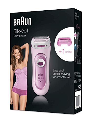 Braun Silk-Epil Lady Shaver 5-100 Pink, Electric Shaver and Trimmer System with 1 Extra