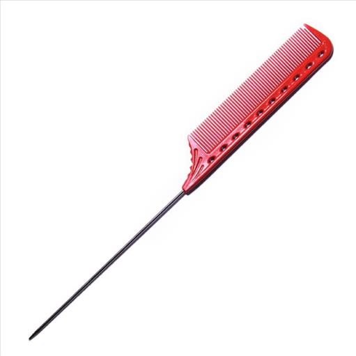 122 YS PARK EXTRA LONG PIN TAIL COMB RED UNIT